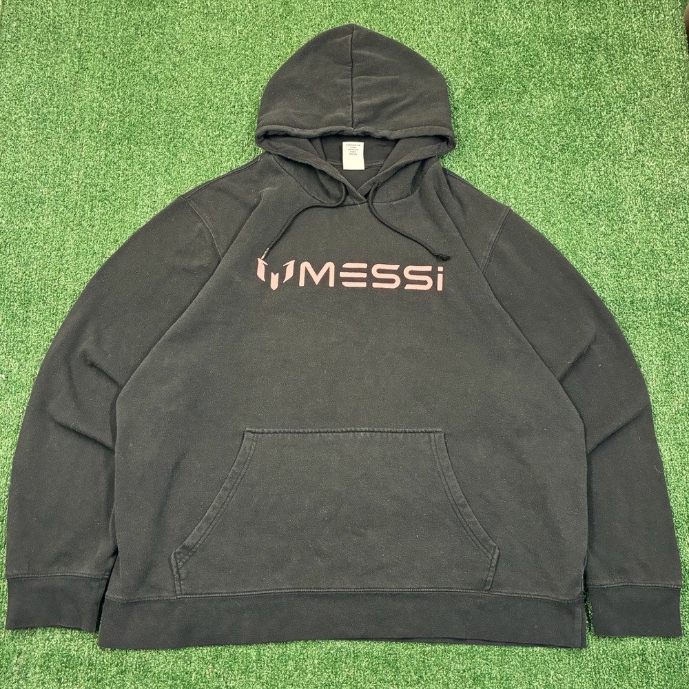 Messi Hoodie Pink Text Graphic Sweatshirt